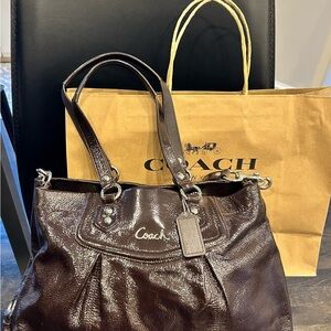 Coach Brown Patent Leather bag -gorgeous!